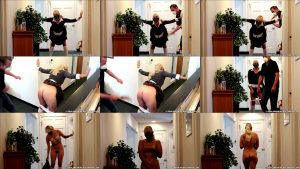 Spanking girl Cara with proper strap by Dean  - RealSpankingsInstitute – Caught Out Of Bounds - Part 1