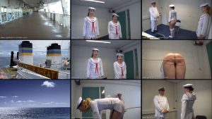 Southport Naval Academy Part 3 - 12 strokes for Amelia and Pandora - Caning