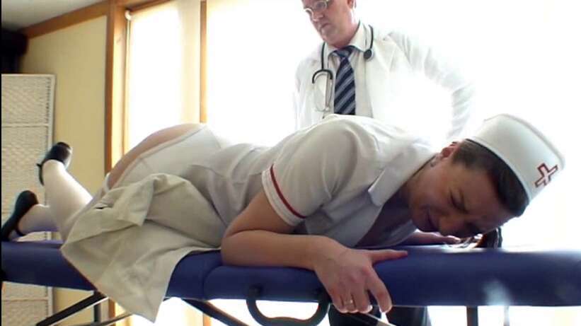 St. Elizabeth 12 - Dr. Johnson gives Nurse Pandora a sound 24 stroke